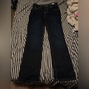 Elegant Dark Blue Women's Flare Jeans